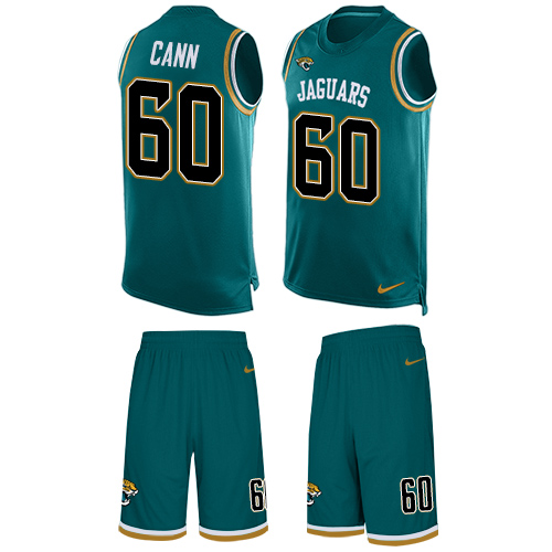 Men's Limited A. J. Cann Nike Jersey Teal Green - #60 Tank Top Suit NFL Jacksonville Jaguars